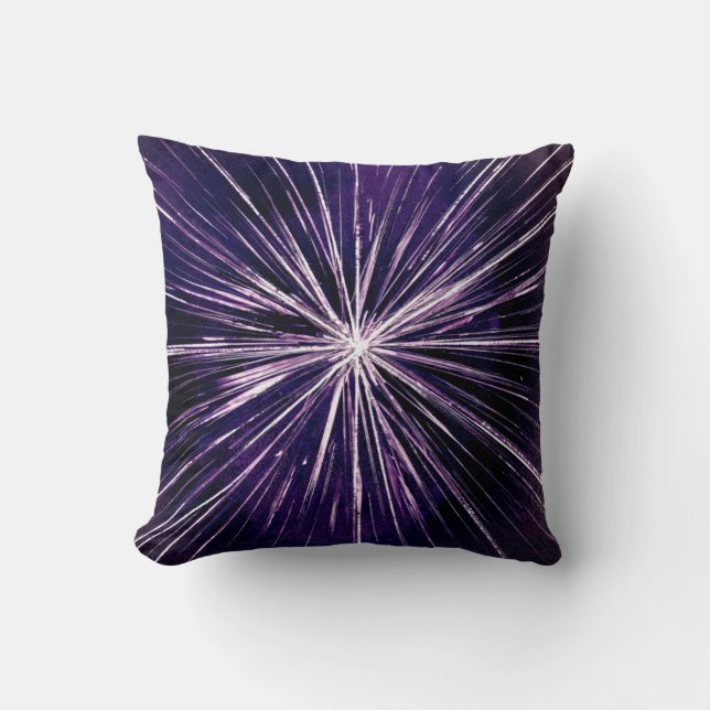 Purple Star Throw Pillow (Front)