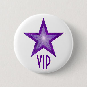 Purple Star 'VIP' button white