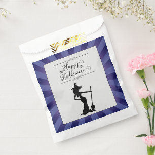 Purple Starburst Witch Halloween Favor Bag