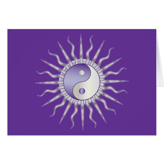 Purple Starburst Yin Yang Cards (Front Horizontal)
