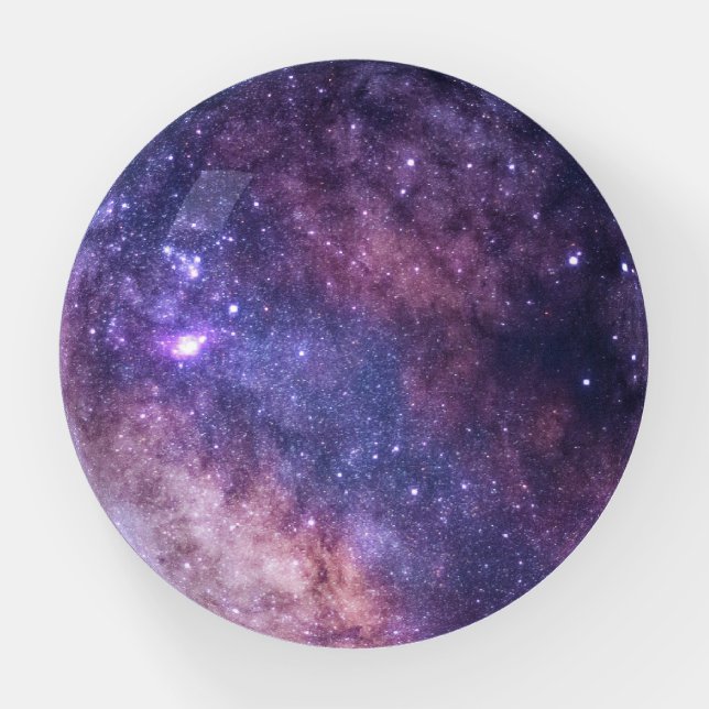 Purple Stardust Paperweight (Front)
