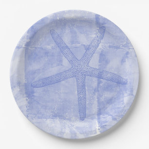 Purple Starfish Paper Plates