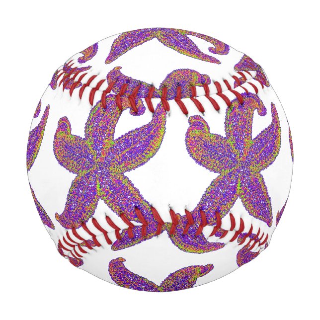 purple starfish Thunder_Cove any color Baseball (Front)