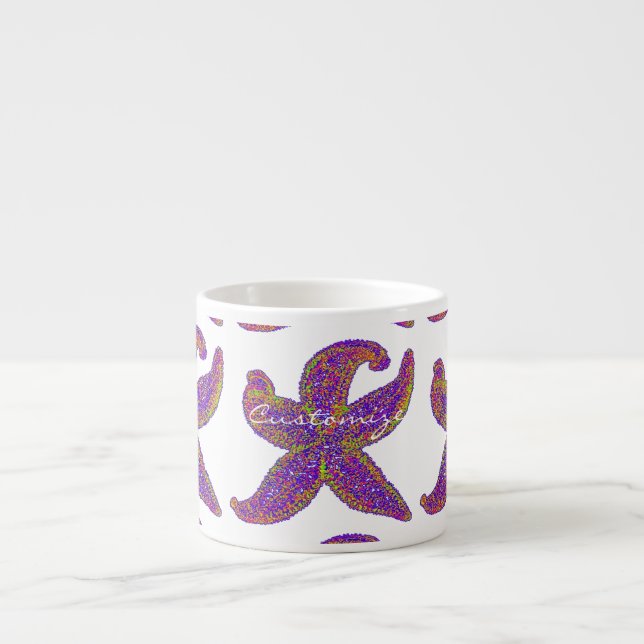 purple starfish Thunder_Cove any color Espresso Cup (Front)