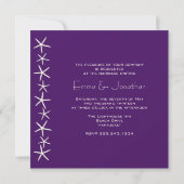 Purple Starfish Wedding Invitations (Back)