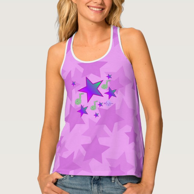 Purple Starlight Lullaby Tank Top (Front)