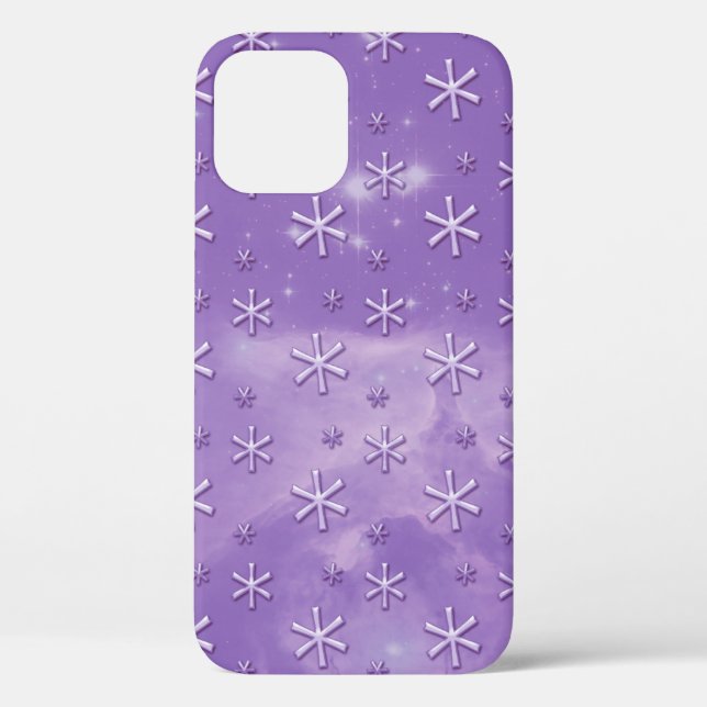 Purple Starry Sky Astrisk Pattern Case-Mate iPhone Case (Back)