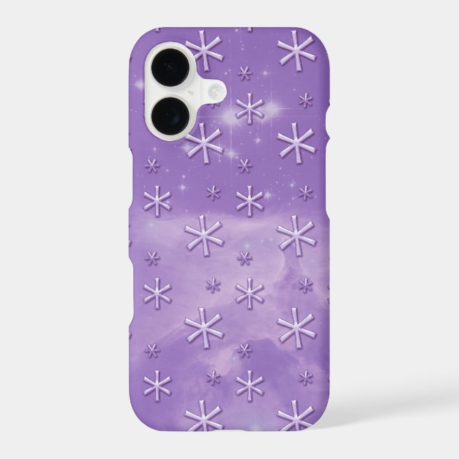 Purple Starry Sky Astrisk Pattern Iphone Case (Back)