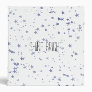 Purple Stars 3 Ring Binder