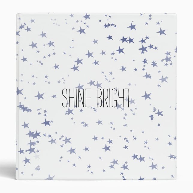 Purple Stars 3 Ring Binder (Front)