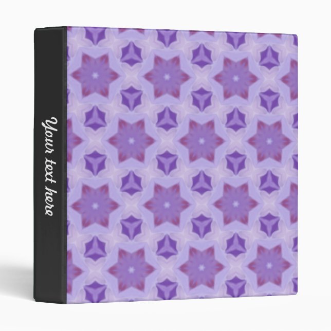 Purple Stars 3 Ring Binder (Front/Spine)