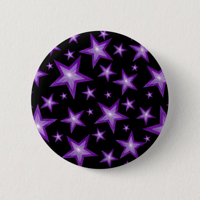 Purple Stars button black (Front)