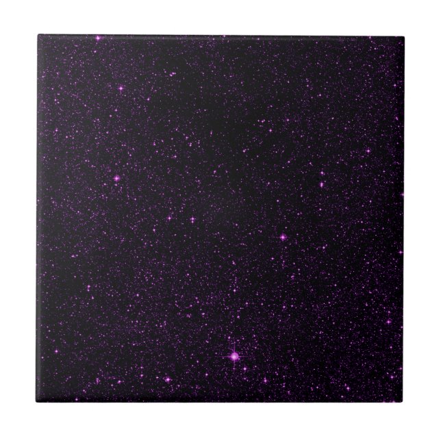 Purple Stars Ceramic Tile (Front)