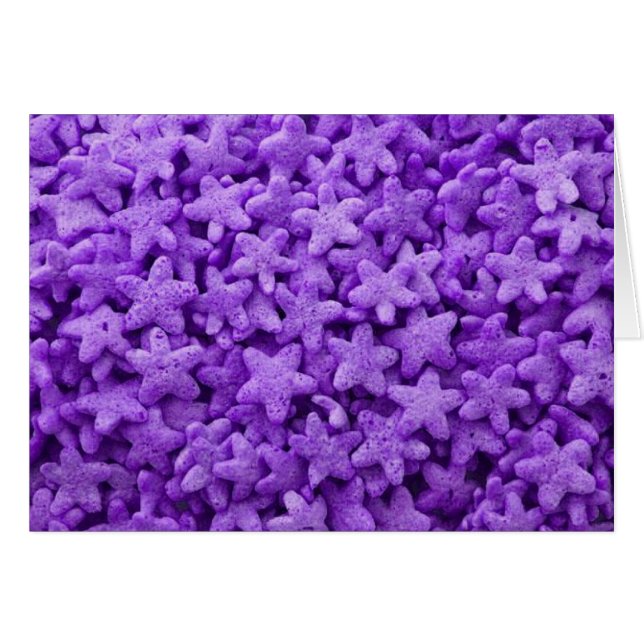 Purple Stars Cereal Breakfast Food Pattern Cards (Front Horizontal)