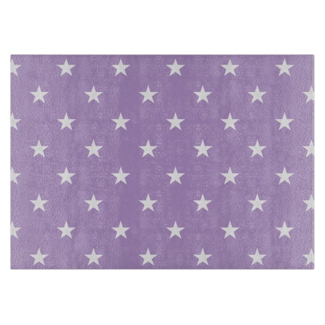 Purple Stars Cutting Board (Front)