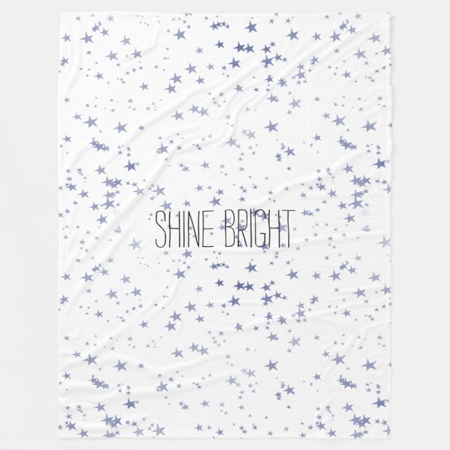 Purple Stars Fleece Blanket (Front)