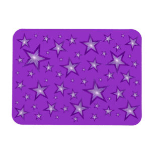 Purple Stars flexible magnet purple