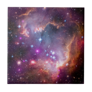 Purple Stars Galaxy Space Astronomy Ceramic Tile