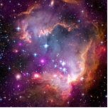 Purple Stars Galaxy Space Astronomy Cutout<br><div class="desc">Small Magellanic Cloud Galaxy photograph This stunning space photograph shows the tip of the Small Magellanic Cloud galaxy (SMC), which is situated about 200, 000 light years away. This is a composite image created from data from the Hubble Space Telescope, the Spitzer Space Telescope and the Chandra X-ray Observatory. In...</div>
