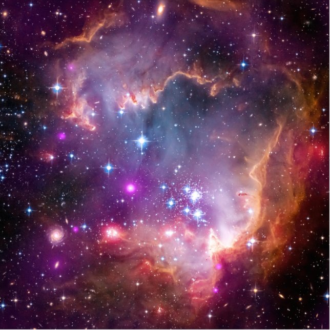 Purple Stars Galaxy Space Astronomy Cutout (Front)