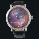 Purple Stars Galaxy Space Astronomy Watch<br><div class="desc">Small Magellanic Cloud Galaxy photograph This stunning space photograph shows the tip of the Small Magellanic Cloud galaxy (SMC), which is situated about 200, 000 light years away. This is a composite image created from data from the Hubble Space Telescope, the Spitzer Space Telescope and the Chandra X-ray Observatory. In...</div>