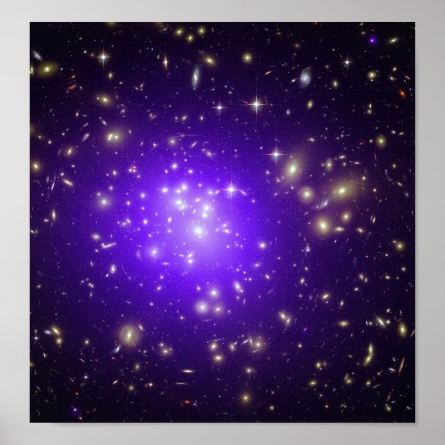 Purple stars haze in space NASA Poster (Front)