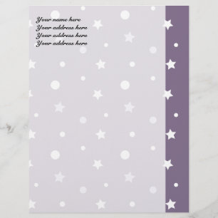 Purple Stars Letterhead