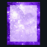 Purple Stars Letterhead<br><div class="desc">A digitally painted space image. The original is the giant star-forming nebula NGC 3603.</div>