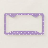 Purple Stars License Plate Frame