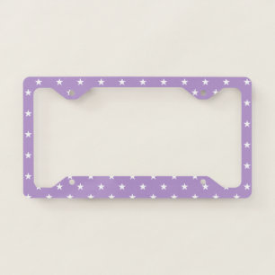 Purple Stars License Plate Frame