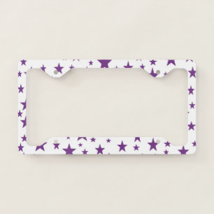 Purple Stars License Plate Frame