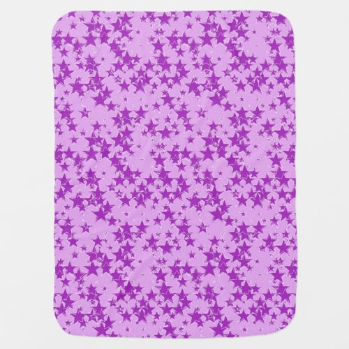 Purple stars on an lavender background swaddle blanket