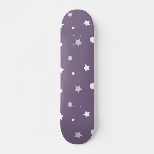 Purple Stars Skateboard Deck (Front)