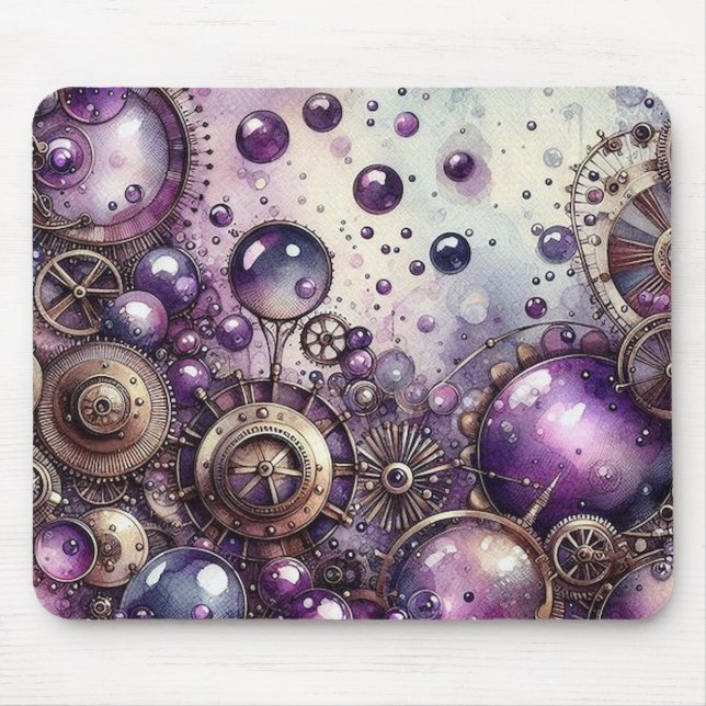 Purple Steampunk Mousepad (Front)