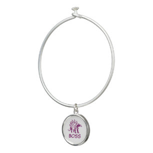 Purple Stegosaurus Spiked  Dinosaur  Bangle Bracelet