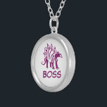 Purple Stegosaurus Spiked  Dinosaur  Silver Plated Necklace<br><div class="desc">One of my favorite dinosaur's as a kid was the stegosaurus.  The name is a bit hard to spelled you might heard it called spiked or thorned dino.</div>