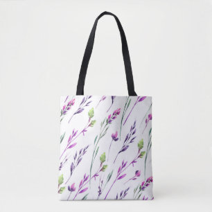 Purple Stem and Foliage Tote Bag