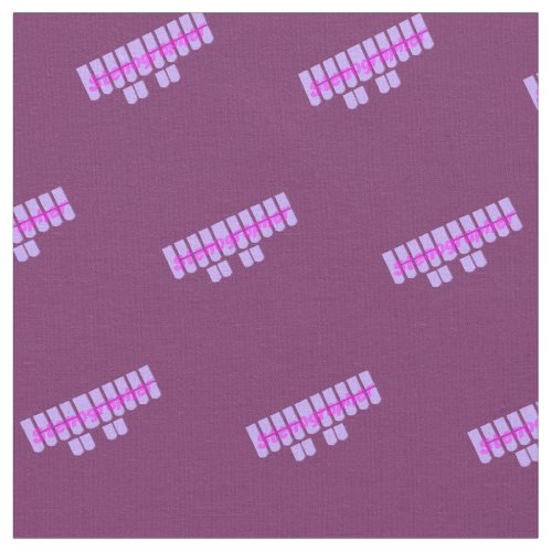 Purple Stenographer Steno Machine Keys Fabric