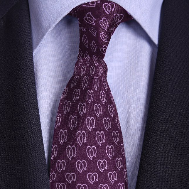 Purple Stethoscope Doctors Neck Tie (Creator Uploaded)