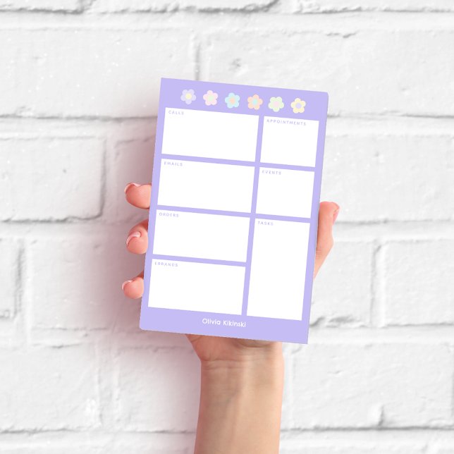 Purple Sticky Notes with Pastel Flowers (Creator Uploaded)