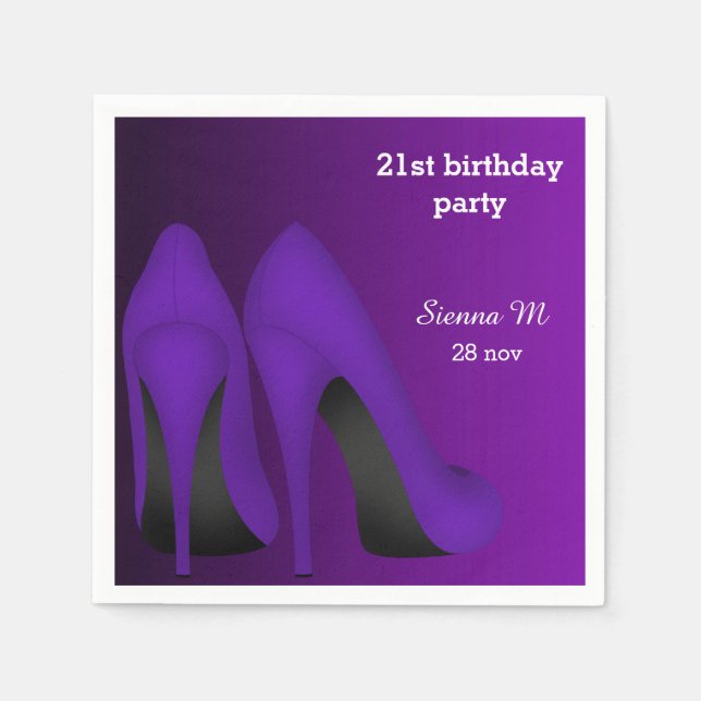 Purple Stilettos Napkins (Front)