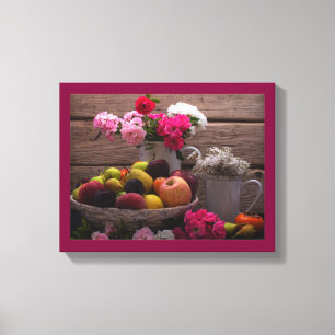 Purple Still Life Canvas Print Table Setting