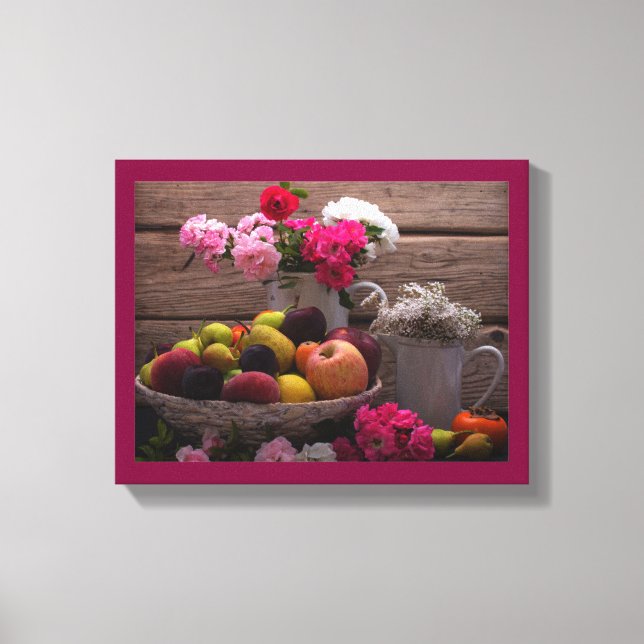 Purple Still Life Canvas Print|Table Setting (Front)