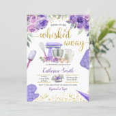 Purple Stock the Kitchen Bridal Shower Invitation (Standing Front)