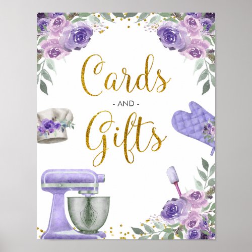 Purple Stock the Kitchen Cards and Gifts Poster