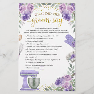 Purple Stock the Kitchen What Groom Say