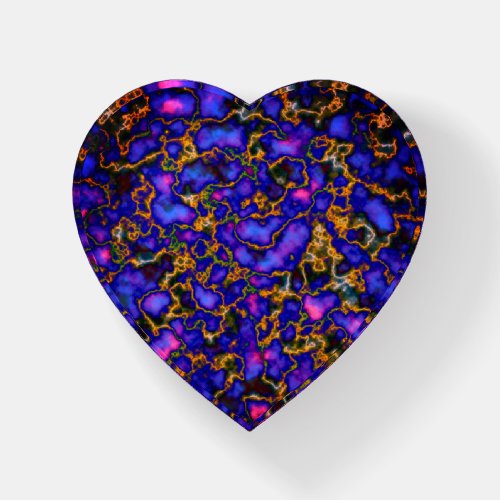  Purple Stone  Heart Paperweight