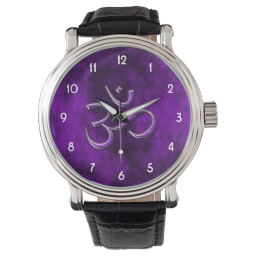 Purple Stone Om Watch