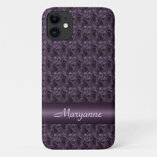 Purple Stone Tiled Design iPhone 11 Case