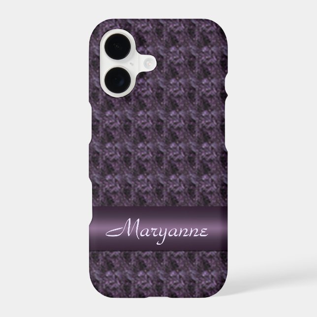 Purple Stone Tiled Design Iphone Case (Back)